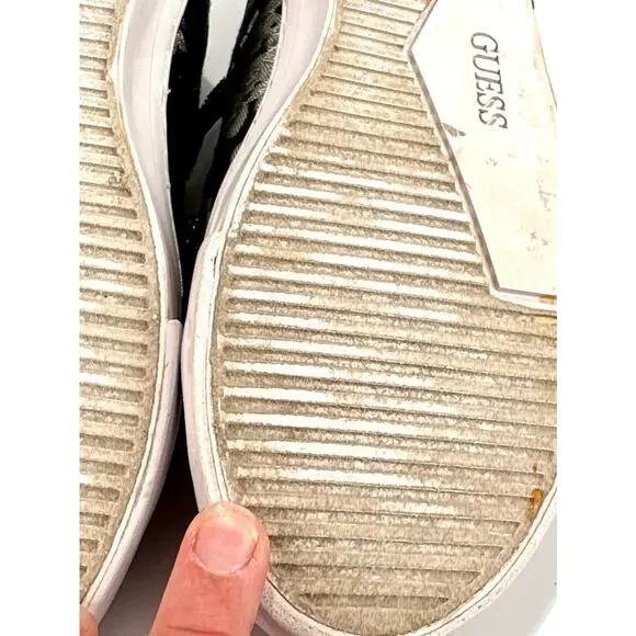 Guess Goodone5 Floral Shoes Size 9 Black Tennis Shoe Bloomcore Coquette Sneakers - Picture 8 of 11